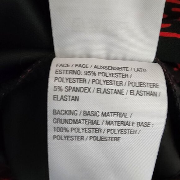 Susan Graver Red Black Plaid Jacket L Long Sleeve Button Front Peplum Hem - Picture 6 of 8